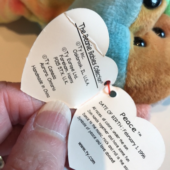 Set of 4 Beanie Baby Bears - Picture 3 of 8